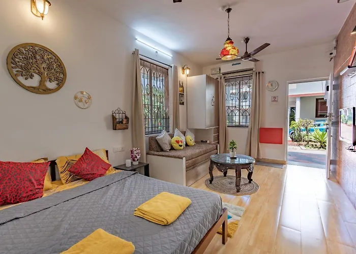 Ground Floor Studio With S Pool 3 Min Ride To Benaulim Beach