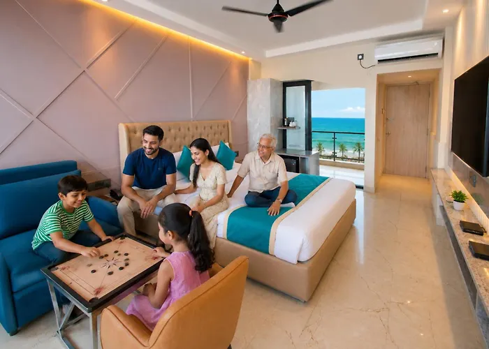 Wake Up To The Sound Of The Ocean Hotel Dreamland - Near Jagannath Temple - Beachfront Stay -All Rooms With Sea View & Private Balcony- Free Wi-Fi #Free Parking #Lift - Multi-Cuisine Restaurant - Spacious Luxury Rooms - One Of The Top-Rated Hotels In